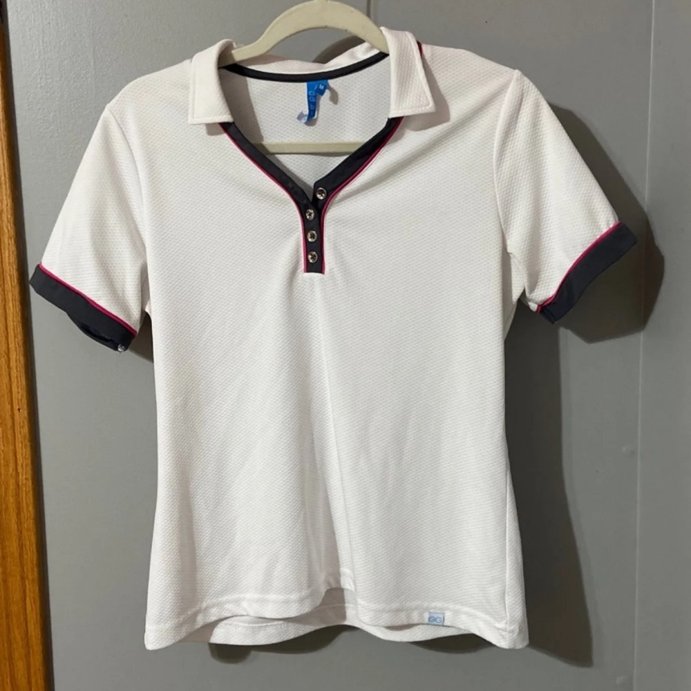 White Golf Polo